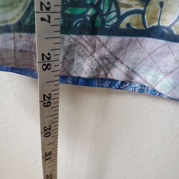 Eleanore Emaldi Paris Blouse Size S / M Cotton Made In Italy Watercolor Mandalas - Picture 14 of 16